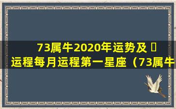 73属牛2020年运势及 ☘ 运程每月运程第一星座（73属牛2021年运势及运 🐴 程每月运程）